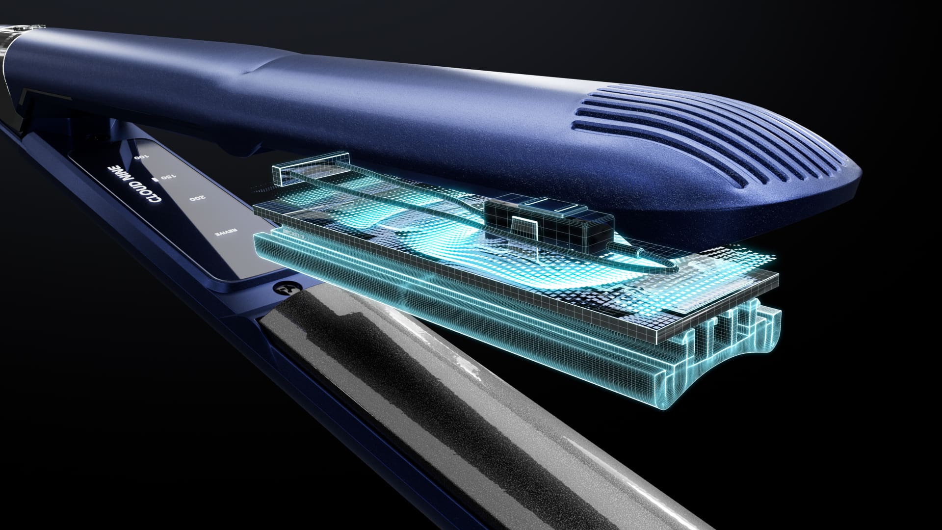 hair straighteners technical cgi